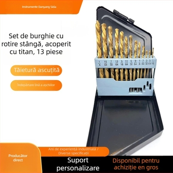 Set de 13 bucăți burghie spirală din carbură de tungsten – tijă dreaptă