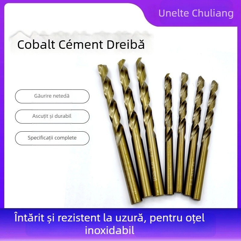 Burghiu helicoidal cu tijă dreaptă, conținut de cobalt