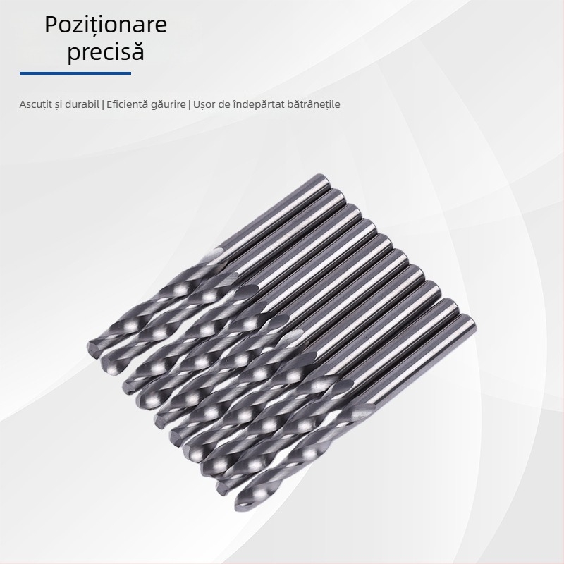 Set de burghii spiral cu ax rotund, din aliaj de wolfram, diametrul 3,85 mm, lungimea 50 mm, marca Precision Diamond Tools