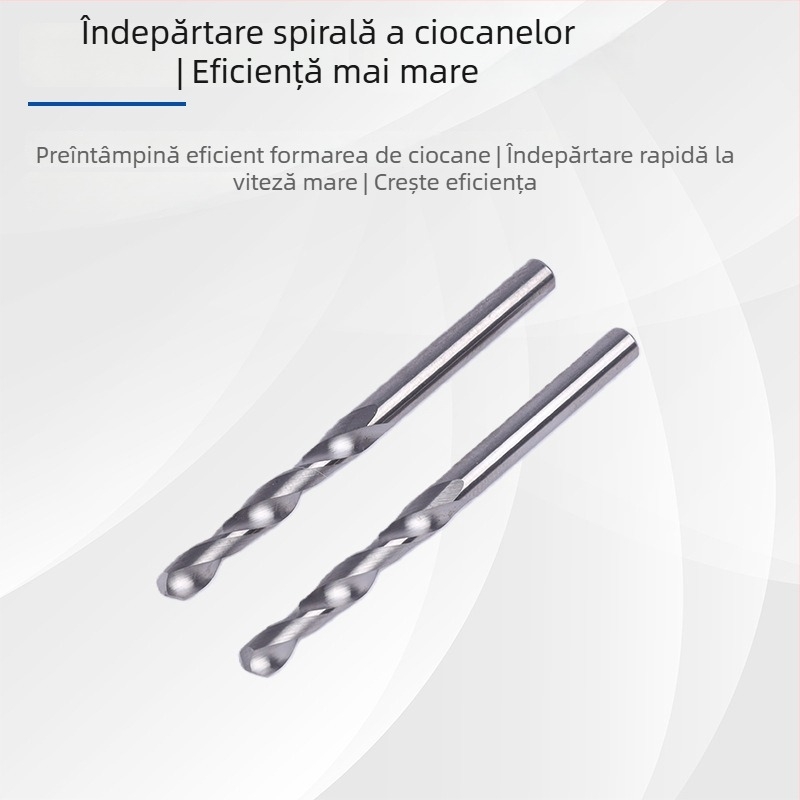 Set de burghii spiral cu ax rotund, din aliaj de wolfram, diametrul 3,85 mm, lungimea 50 mm, marca Precision Diamond Tools
