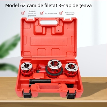 Set plăci cu balamale pentru țevi Type 62, placă cu 3 capete pentru țevi din oțel, zincate și din plastic