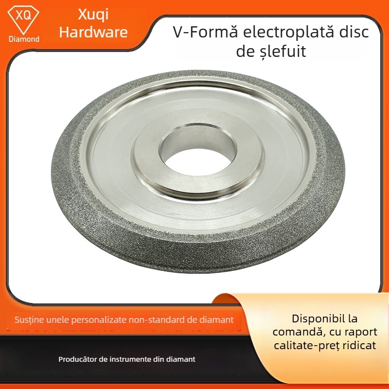 Disc de șlefuire electroplacat diamant pentru marmură și granit – Model D125*32h*15t*72v sdc80, Greutate 60 g, Liant: aliaj metalic