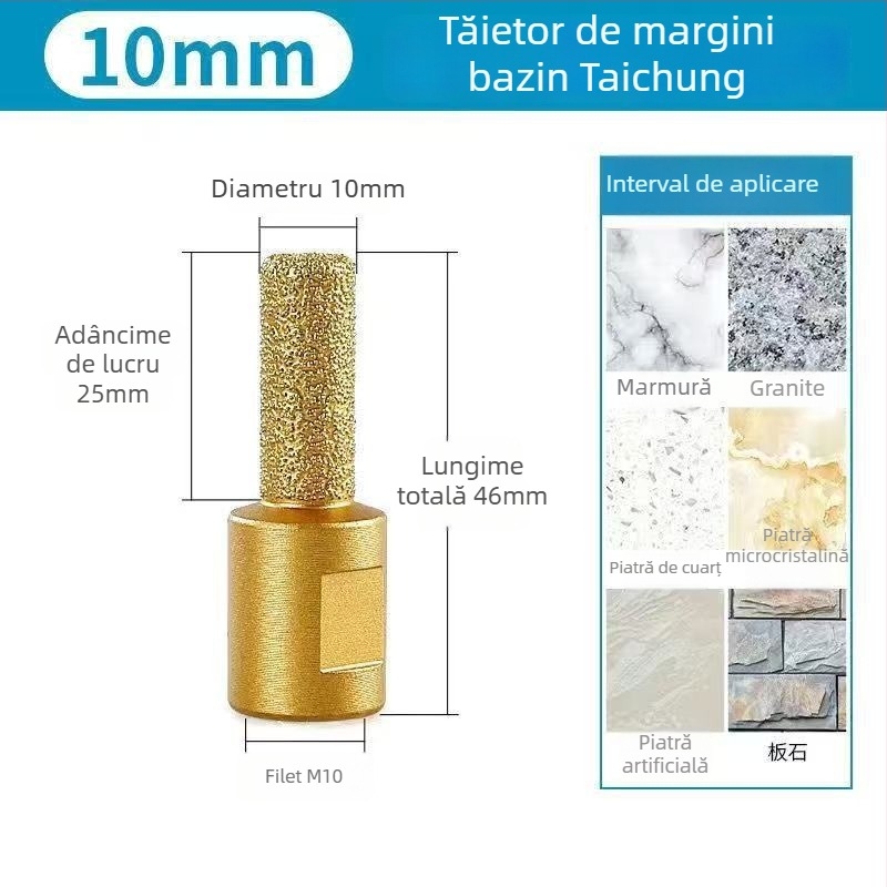 Dr. Jian Brazed Tile Grinding Head pentru polizor unghiular - unelte de tăiere, frezare și canelare pentru plăci ceramice și piatră de cuarț