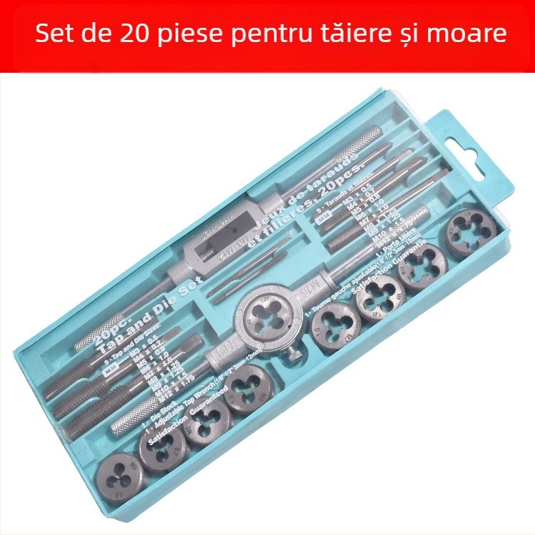Xinsen Tuo Set Manual pentru Filetare cu Țevi, Duritate Înaltă, Filetare Metrică, Scule pentru Prelucrarea Metalelor