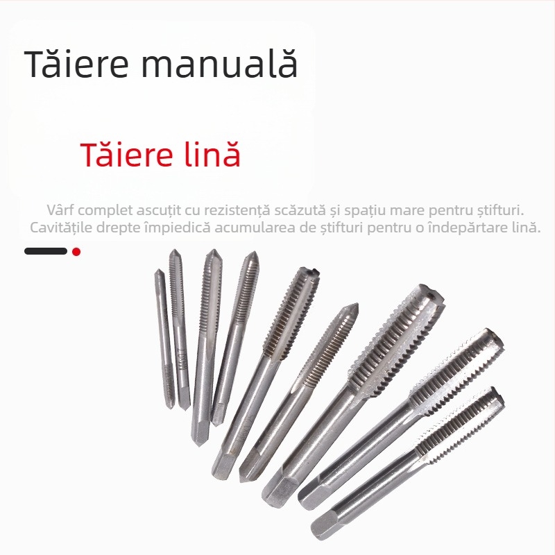 Xinsen Tuo Set Manual pentru Filetare cu Țevi, Duritate Înaltă, Filetare Metrică, Scule pentru Prelucrarea Metalelor