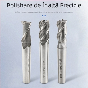 Freză verticală cu ax conic, oțel rapid, 2–4 palete, freză caneluri pentru chei, bază plată