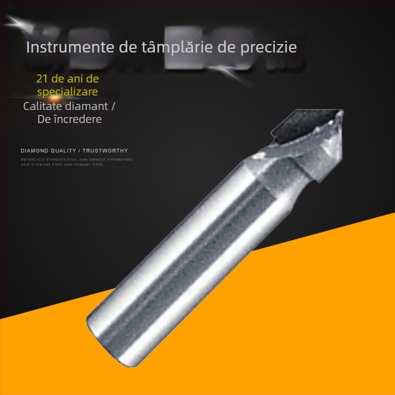Chuanmu freză cu carbură 90° V pentru plăci cu densitate – unealtă de tâmplă, ax rotund, Ø1/4" sau Ø1/2"