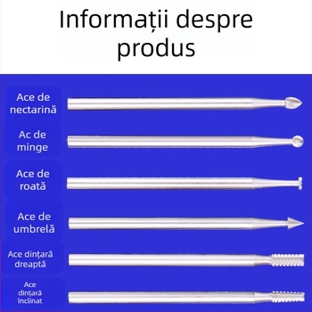 Freză pentru lemn, oțel wolfram, sculptură Ivory Wood, set de bituri pentru găurire electrică/micro-sculptură, canelură dreaptă