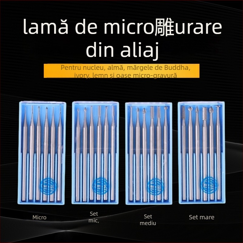 Freză pentru lemn, oțel wolfram, sculptură Ivory Wood, set de bituri pentru găurire electrică/micro-sculptură, canelură dreaptă