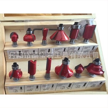 Set de freze pentru lemn cu carbură – 12 piese, ax de 1/4 inch, gravare și canelare