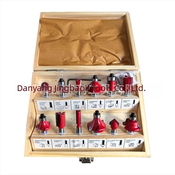 Set de freze pentru lemn cu carbură – 12 piese, ax de 1/4 inch, gravare și canelare