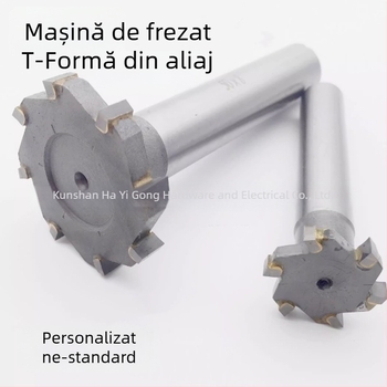 Freză pentru canelură în T cu ax drept, încrustată cu aliaj, gamă de prelucrare 14