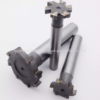 Freză pentru canelură în T cu ax drept, încrustată cu aliaj, gamă de prelucrare 14