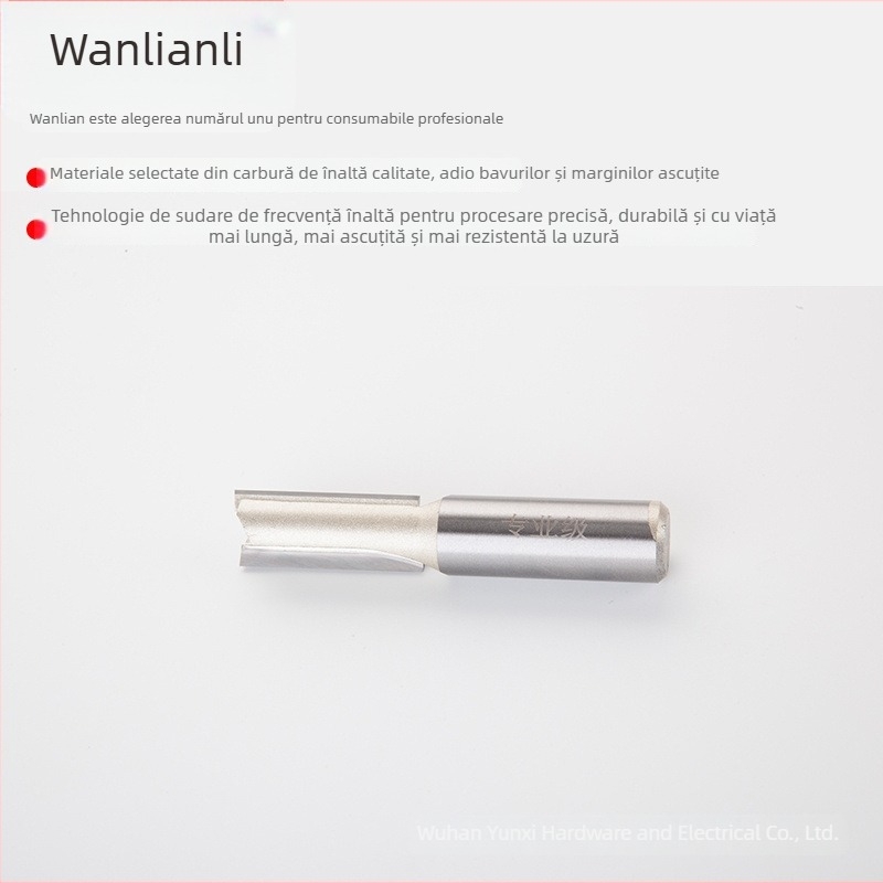 Freză de capăt Wanlian pentru lemn – design extins, dublu tăietor, canelare