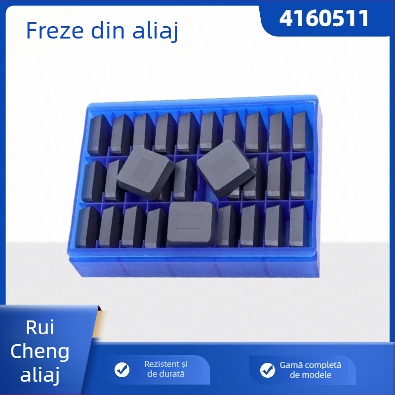 Freză pătrată din carburi, seria 4160511, clasele YT15, YT14, YT5, YG6, YG8, YW1, YW2