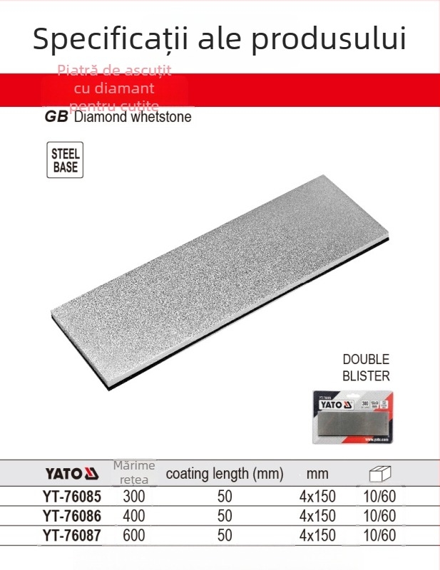 Piatră de ascuțit din diamant pentru cuțite și foarfece – Yato