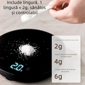 Sticlă de ulei din sticlă și solniță cu linguriță, capac flip-top, rezistentă la căldură, set de depozitare a condimentelor pentru bucătărie