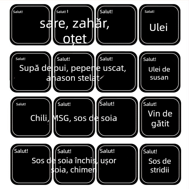 Sticlă de ulei din sticlă și solniță cu linguriță, capac flip-top, rezistentă la căldură, set de depozitare a condimentelor pentru bucătărie