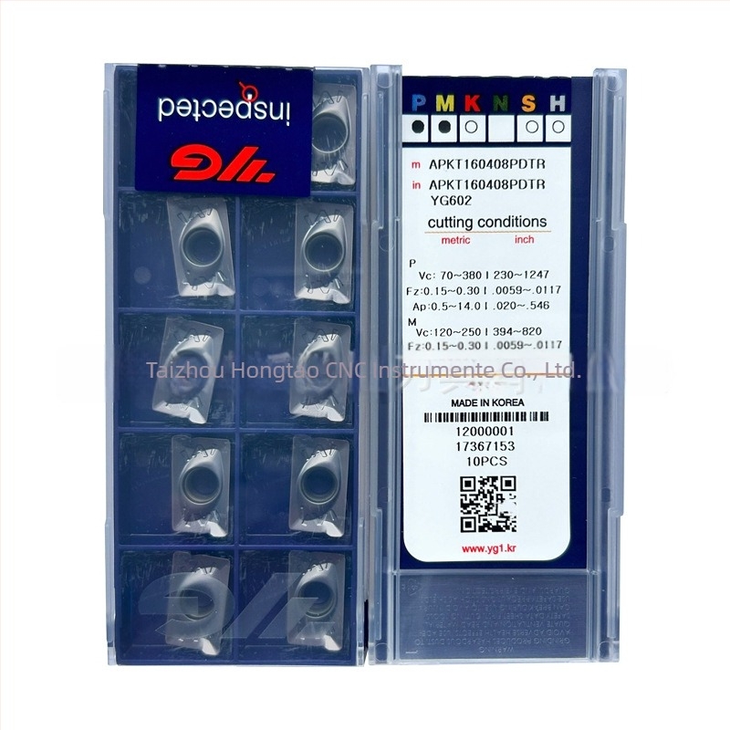 APKT100308PDTR YG602 insert CNC pentru frezare – cap de așchiere din aliaj