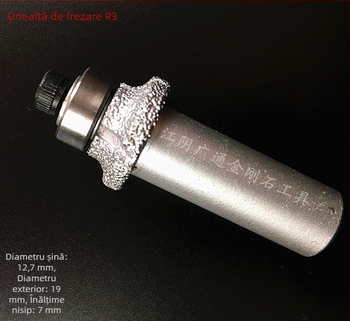GT101 Capă circulară de tăiere pentru piatră din cuarț — freză diamant brazată, legătură din aliaj metalic, granulație 46, pentru prelucrarea pietrei