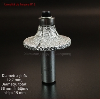 GT101 Capă circulară de tăiere pentru piatră din cuarț — freză diamant brazată, legătură din aliaj metalic, granulație 46, pentru prelucrarea pietrei