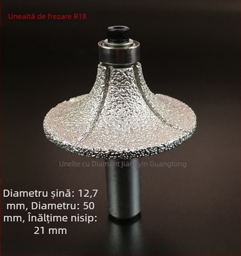 GT101 Capă circulară de tăiere pentru piatră din cuarț — freză diamant brazată, legătură din aliaj metalic, granulație 46, pentru prelucrarea pietrei