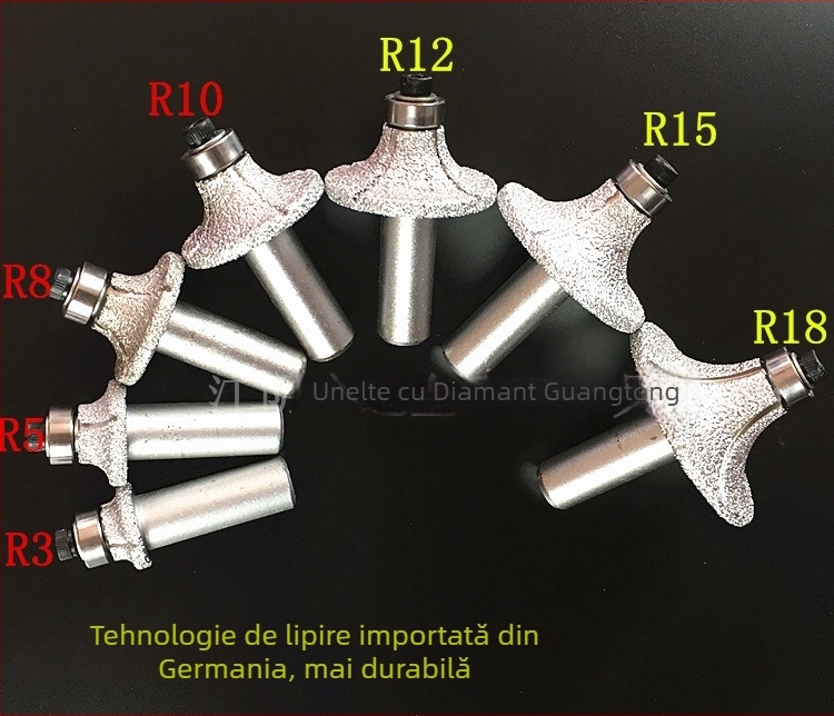 GT101 Capă circulară de tăiere pentru piatră din cuarț — freză diamant brazată, legătură din aliaj metalic, granulație 46, pentru prelucrarea pietrei