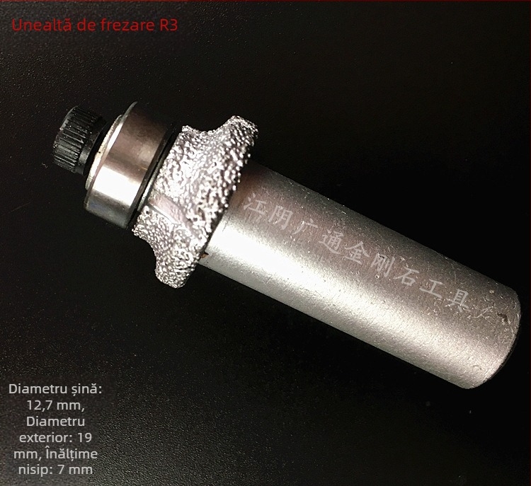 GT101 Capă circulară de tăiere pentru piatră din cuarț — freză diamant brazată, legătură din aliaj metalic, granulație 46, pentru prelucrarea pietrei