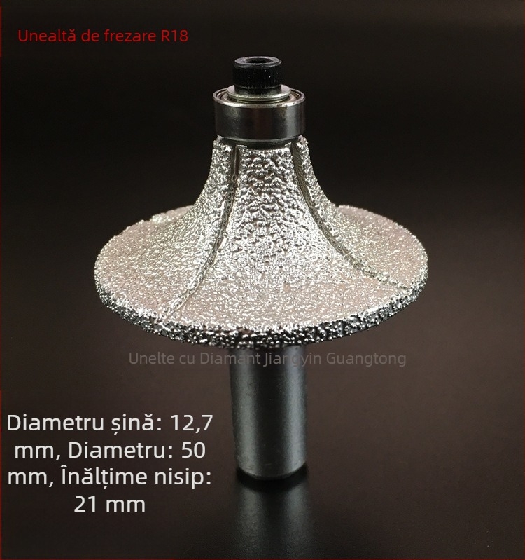 GT101 Capă circulară de tăiere pentru piatră din cuarț — freză diamant brazată, legătură din aliaj metalic, granulație 46, pentru prelucrarea pietrei