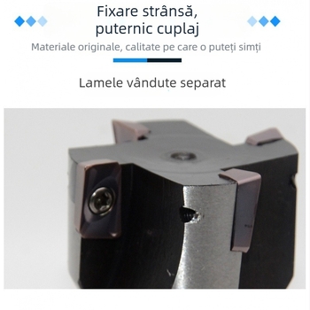 Freză indexabilă disc-end, 90°, con Morse No. 4, APMT1604, oțel carbon, fără strat