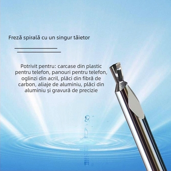 Freză combinată din oțel wolfram, cu lamă unică, unghi de tăiere 45°, diametru de tăiere 1.0–3.175 mm, adâncime maximă de tăiere 1–22 mm