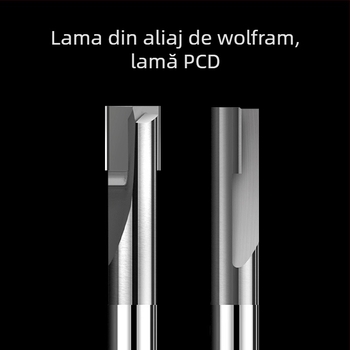 Freză de gravură cu diamant pentru frezare, vârf PCD, corp din aliaj cupru-aluminiu, tăiere cu două muchii, suprafață oglindă acrilică