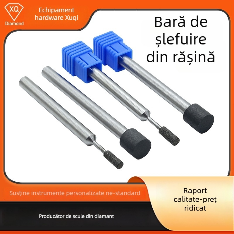 Ştift de șlefuire din rășină cu diamant pentru găuri interioare ale matrițelor; Material: diamant din rășină; Model: Resin Inner Hole Grinding Rod; Domeniu: Şlefuirea gaurilor interne