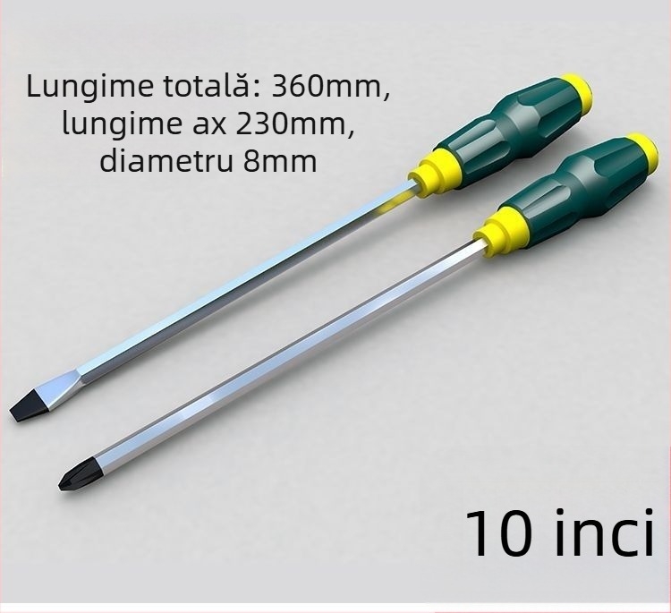 Șurubelniță Phillips magnetic din oțel Cr-V, mâner din plastic, greutate 0,24 kg