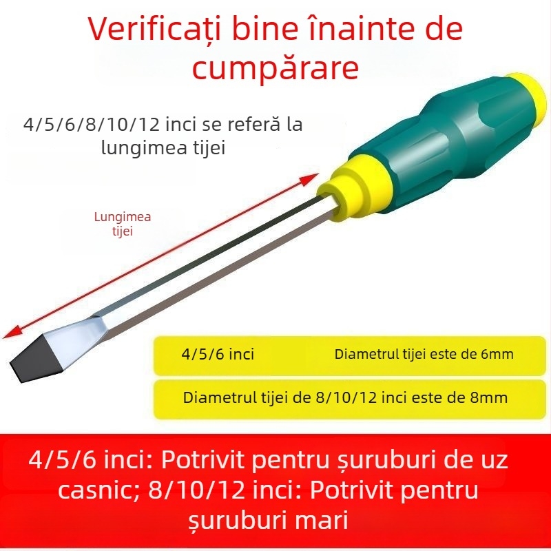 Șurubelniță Phillips magnetic din oțel Cr-V, mâner din plastic, greutate 0,24 kg