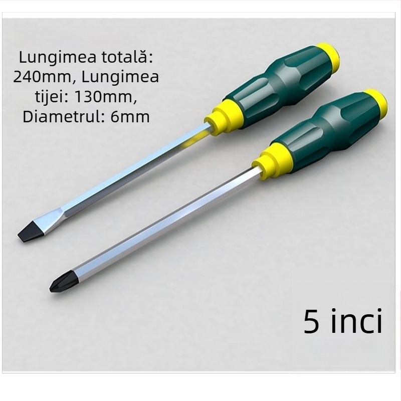 Șurubelniță Phillips magnetic din oțel Cr-V, mâner din plastic, greutate 0,24 kg