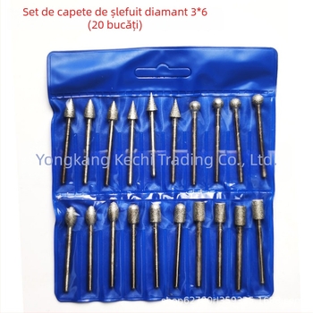 20 capete de șlefuire din diamant, abraziv Emery, granulație 120, pentru sculptare și lustruire jad, sticlă și ceramică