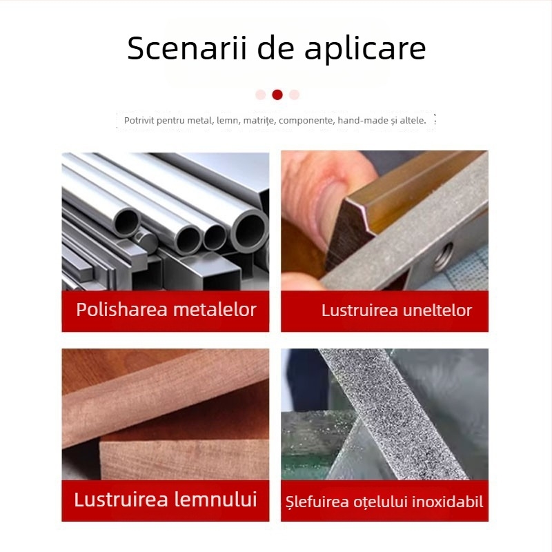 Set fișiere din oțel pentru tâmplă, profil plat, dinți groși, mâner Ø6 mm