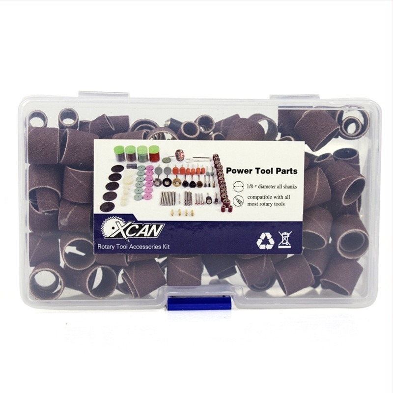 Set electric de șlefuit 132 piese pentru prelucrare lemn, brand Asahikawa, model XCAN, aplicații: șlefuire, finisare, tăiere, găurire