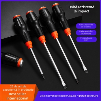 Șurubelniță Luwei cu magnet, capuri încrucișat și plat, oțel Cr-Mo, mâner TPR