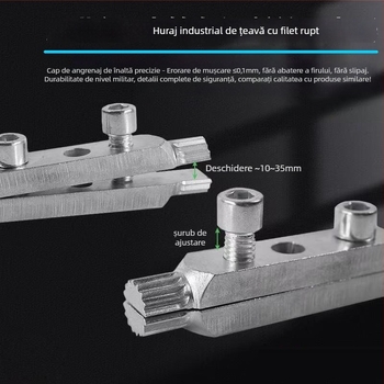 Extractor universal pentru șuruburi rupte, pentru robinete și supape unghiulare; elimină șuruburi rupte și filete deteriorate din conducte