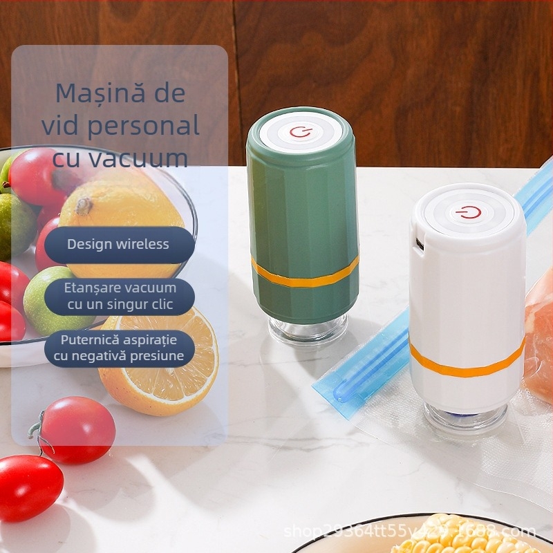 Sigilator portabil de vid, mini, reîncărcabil, carcasă ABS, capacitate sub 500 ml, greutate 200 g, control prin atingere