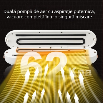 Mașină de vidat pentru uz casnic, vacuum sealer automat cu corp din ABS, 90W, 110–220V