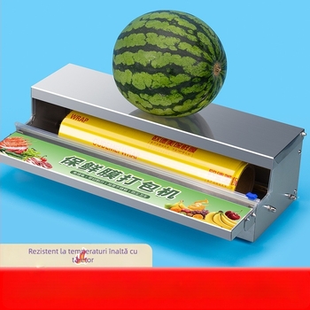 Mașină comercială de ambalare folie alimentare, acționare manuală, potrivită pentru folie din plastic, funcție de etanșare