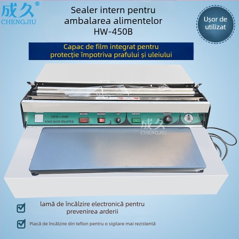 HW-450 Mașină externă de ambalare folie alimentare cu role mari – sigilare Chengjiu