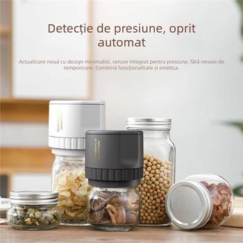 Mașină de sigilat borcane Mason cu vid — sigilare continuă, electrică, pentru conservarea alimentelor acasă