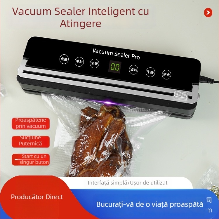 Sistem de vidare casnic cu carcasă ABS, 120W, alimentare la priză, funcție vid, capacitate sub 500 mL
