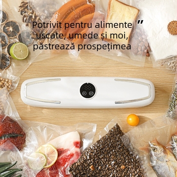Mașină de vidat pentru uz casnic pentru conservarea alimentelor și hranei pentru animale, dispozitiv compact de sigilare termică, 90 W, 110-220 V, carcasă ABS, capacitate 500–1000 ml