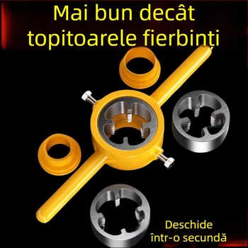 Set de 6 Matrițe pentru Filetare țevi PVC cu Cheie pentru Filetare