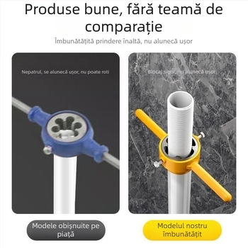 Set de 6 Matrițe pentru Filetare țevi PVC cu Cheie pentru Filetare